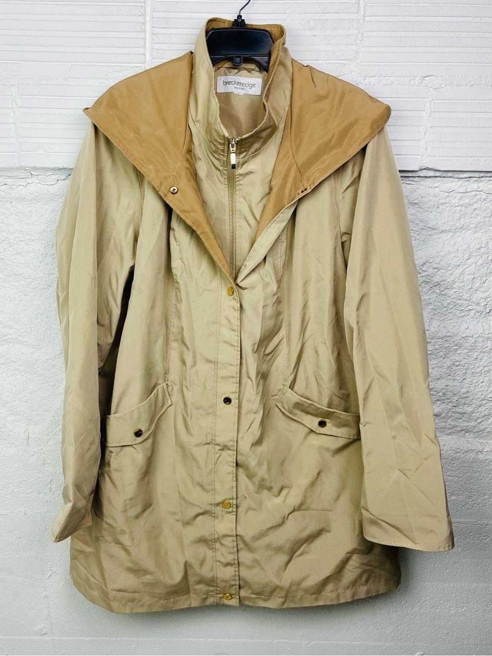 Breckenridge Women's Beige Hooded Parka Jacket size large